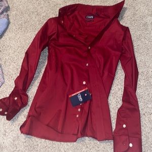 Youth large red dress shirt
